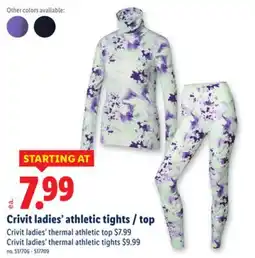 Lidl Crivit ladies' athletic tights / top offer