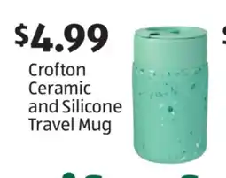 Aldi Crofton Ceramic and Silicone Travel Mug offer