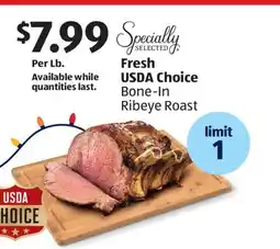 Aldi Fresh USDA Choice Bone-In Ribeye Roast offer