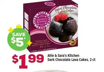 Grocery Outlet Allie & Sara's Kitchen Dark Chocolate Lava Cakes offer
