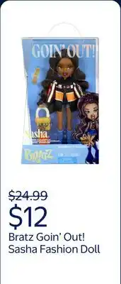 Walmart Bratz Goin' Out! Sasha Fashion Doll with Accessories offer