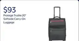 Walmart Protege Trulite 20 Softside Carry-On Luggage, Black offer