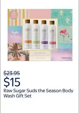 Walmart Raw Sugar Suds the Season Body Wash Gift Set, 4 Piece Collection offer