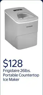 Walmart Frigidaire 26lbs. Portable Countertop Ice Maker (Bullet Ice)- Silver offer