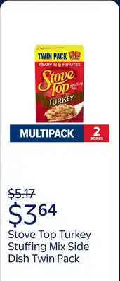 Walmart Stove Top Turkey Stuffing Mix Side Dish Twin Pack offer