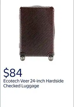 Walmart Ecotech Veer 24-inch Hardside Travel ABS Checked Luggage, Chocolate offer