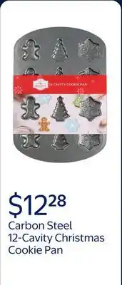 Walmart Carbon Steel 12-Cavity Christmas Cookie Pan, 11.2 x 16.54, by Holiday Time offer