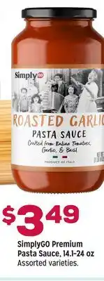 Grocery Outlet SimplyGO Premium Pasta Sauce offer