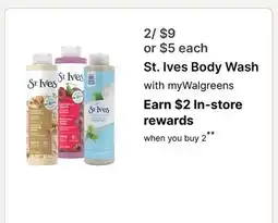 Walgreens St. Ives Body Wash offer