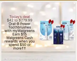 Walgreens Oral-B Power Toothbrushes offer