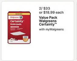 Walgreens Value Pack Walgreens Certainty offer