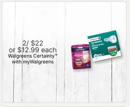 Walgreens Walgreens Certainty offer