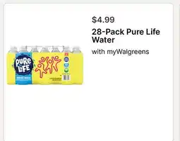 Walgreens 28-Pack Pure Life Water offer