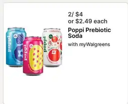 Walgreens Poppi Prebiotic Soda offer