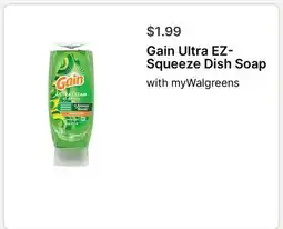 Walgreens Gain Ultra EZ-Squeeze Dish Soap offer