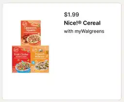 Walgreens Nice! Cereal offer