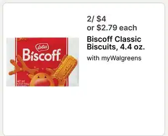 Walgreens Biscoff Classic Biscuits, 4.4 oz offer