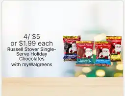 Walgreens Russell Stover Single-Serve Holiday Chocolate offer