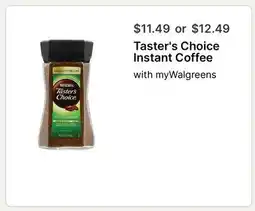 Walgreens Taster's Choice Instant Coffee offer
