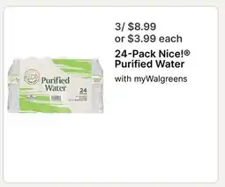 Walgreens 24-Pack Nice! Purified Water offer