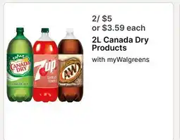 Walgreens 2L Canada Dry Products offer