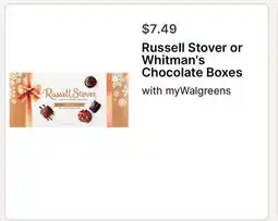 Walgreens Russell Stover or Whitman's Chocolate Boxes offer