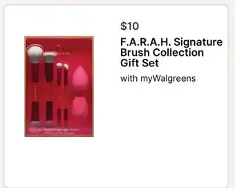 Walgreens F. A. R. A. H. Signature Brush Collection Gift Set offer