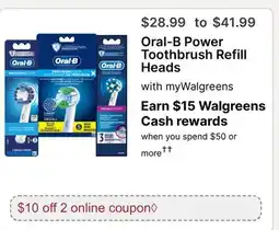 Walgreens Oral-B Power Toothbrush Refill Heads offer
