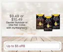 Walgreens Garnier Nutrisse or Olia Hair Color offer