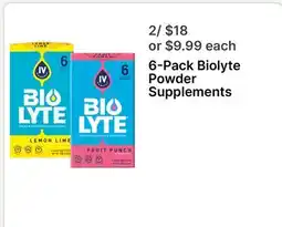 Walgreens 6-Pack Biolyte Powder Supplements offer