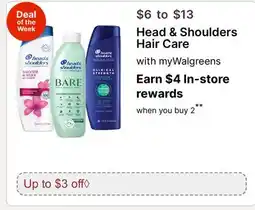 Walgreens Head & Shoulders Hair Care offer
