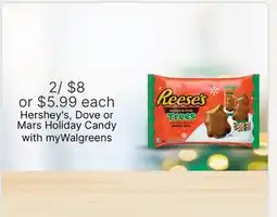 Walgreens Hershey's, Dove or Mars Holiday Candy offer