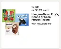 Walgreens Haagen-Dazs, Edy's, Nestle or Oreo Frozen Treats offer