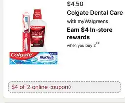 Walgreens Colgate Dental Care offer
