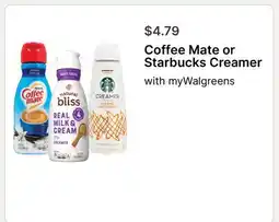 Walgreens Coffee Mate or Starbucks Creamer offer