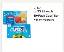 Walgreens 10-Pack Capri Sun offer