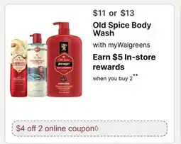 Walgreens Old Spice Body Wash offer
