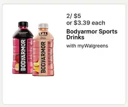 Walgreens Bodyarmor Sports Drinks offer