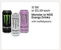 Walgreens Monster or NOS Energy Drinks offer