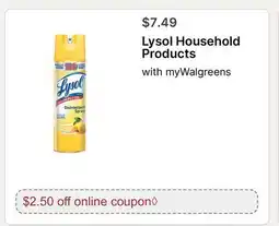 Walgreens Lysol Household Products offer