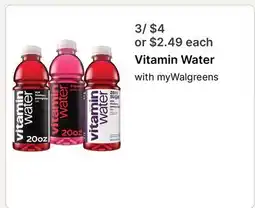 Walgreens Vitamin Water offer