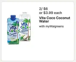 Walgreens Vita Coco Coconut Water offer
