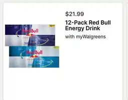 Walgreens 12 - Pack Red Bull Energy Drink offer