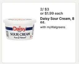 Walgreens Daisy Sour Cream, 8 oz offer