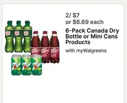 Walgreens 6-Pack Canada Dry Bottle or Mini Cans Products offer