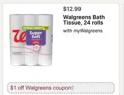 Walgreens Walgreens Bath Tissue offer