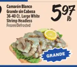 El Super Large White Shrimp Headless offer