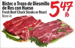 El Super Fresh Beef Chuck Steaks or Roast offer