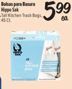El Super Fresh Hippo Sak Tall Kitchen Trash Bags offer