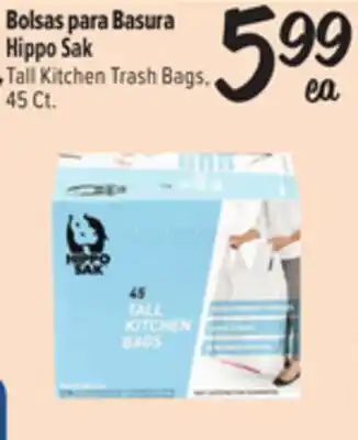 El Super Fresh Hippo Sak Tall Kitchen Trash Bags offer